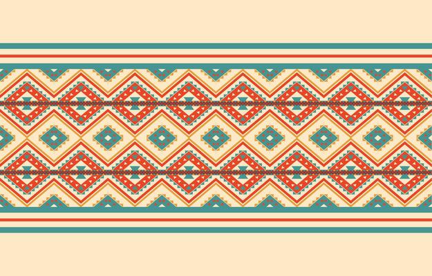 Ethnic abstract ikat art. Aztec ornament print. geometric ethnic pattern seamless  color oriental.  Design for background ,curtain, carpet, wallpaper, clothing, wrapping, Batik, vector illustration.