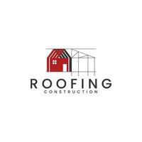 Roof construction logo vector Simple and modern.