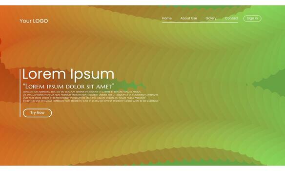 Abstract gradient fluid background website vector