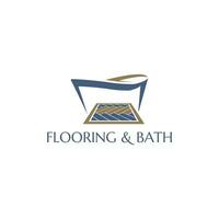 Ceramic Bathtub and Floor logo vector. vector