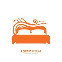 Vector illustration of a bed. silhouette Isolated on a white background.