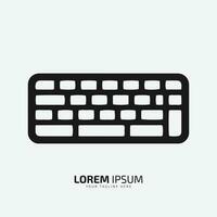 Computer keyboard vector icon Illustration isolated on white background.