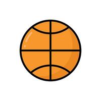 Basketball Cartoon Vector Icon Illustration. Sport Icon Concept Isolated Premium Vector. Flat Cartoon Style