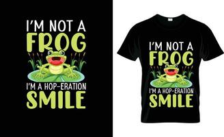 Im Not A Frog Im A Hop eration Smile colorful Graphic T-Shirt,t-shirt print mockup vector