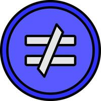 Not Equal Vector Design Element Icon