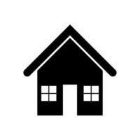 negro color casa vector icono
