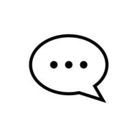 speech bubble with dot text 3 vector icon