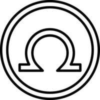 omega vector diseño elemento icono