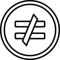 Not Equal Vector Design Element Icon