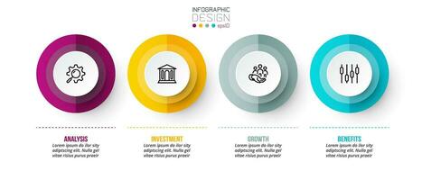 Timeline chart business infographic template. vector