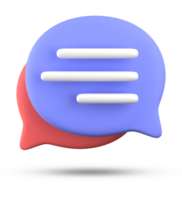 3d Rendern von Rede Blase Symbole, 3d Pastell- Plaudern Symbol Satz. einstellen von 3d sprechen Blase. chatten Kasten, Botschaft Kasten. Plaudern Symbol Satz. Ballon 3d Stil png