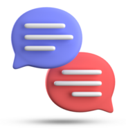 3d rendering of speech bubble icons, 3D pastel chat icon set. Set of 3d speak bubble. Chatting box, message box. Chat icon set. Balloon 3d style png