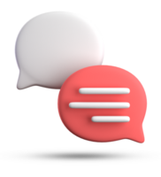 3d rendering of speech bubble icons, 3D pastel chat icon set. Set of 3d speak bubble. Chatting box, message box. Chat icon set. Balloon 3d style png