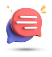 3d rendering of speech bubble icons, 3D pastel chat icon set. Set of 3d speak bubble. png