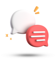 3d rendering of speech bubble icons, 3D pastel chat icon set. Set of 3d speak bubble. png