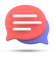 3d rendering of speech bubble icons, 3D pastel chat icon set. Set of 3d speak bubble. Chatting box, message box. Chat icon set. Balloon 3d style png