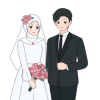 muslim wedding couple png