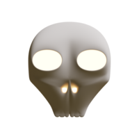 Halloween Skull 3D Render Element png