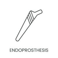 Endoprosthesis vector linear icon. Illustration of prosthetics