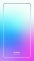 Colorful vertical gradient background. Social media frame vector illustration.