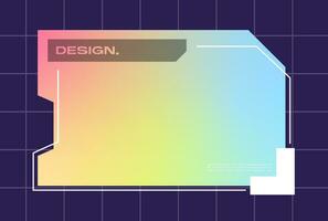 Futuristic pop up interface illustration. Video overlay element. vector