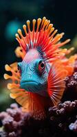 unique fish on coral reefs photo