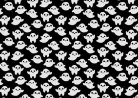 Cartoon cute ghost face isolated halloween theme festival spirit death background vector