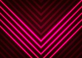 Abstract triangle neon light line geometric pink decoration dark background vector