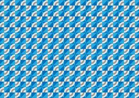 Abstract geometric circle mosaic line pattern blue decoration presentation background vector
