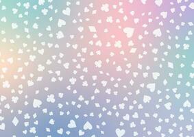 Card symbol heart diamond club spades colorful gradient random pattern background vector