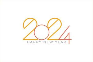 Happy New Year 2024. festive realistic decoration. Celebrate 2024 party on a simple background vector