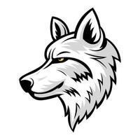 logotipo de cabeza de lobo vector