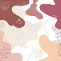 abstract bacground waves modern boho style vector