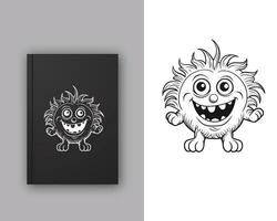 Cute and funny monster isolated on white background vector