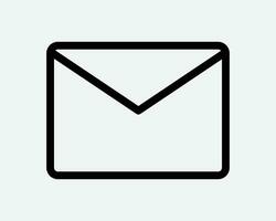 Envelope Line Icon Mail Letter Correspondence Post Postal Email Message App Business Memo Communication Thin Black Outline Shape Vector Sign Symbol