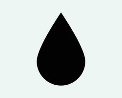 Water Droplet Icon Liquid Oil Drop Drip Rain Raindrop Wet Blood Black White Outline Tear Shape Vector Clipart Graphic Illustration Artwork Sign Symbol