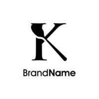 Luxury Initial K Spoon Logo vector