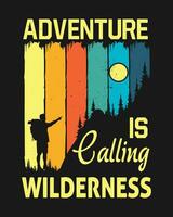 Hiking outdoor T-shirt Design, Hiking adventure, Hiking Explore tee vector