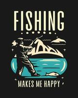 Fishing T-shirt Design vector