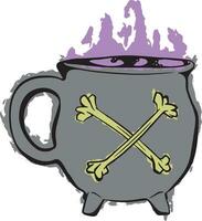 Spooky Witch Cauldron vector