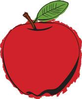 Hand Drawn Red Apple vector