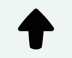 Up Arrow Icon Upwards Upward Point Pointer Direction Navigation North Ahead Enter Entrance Path Black White Outline Shape Vector Clipart Sign Symbol