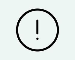 Error Round Line Icon Alert Attention Problem Danger Exclamation Mark Circle Circular Button Alarm Caution Warn Warning Black Line Vector Sign Symbol