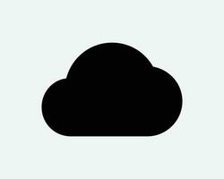 Cloud Icon Weather Season Cloudy Sky Computer Data Storage Server Internet Network Black White Outline Shape Vector Clipart Sign Symbol Illustration