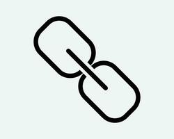 Link Chain Icon Mail Email Attachment File Connection Connect Hyperlink Connect Strength Attach Document Web App Black Think Line Vector Symbol Sign