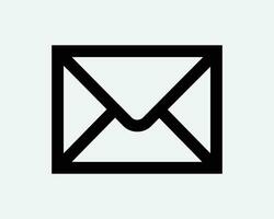 Mail Line Icon Email Envelope Message Letter Post Postal Communication Newsletter Correspondence Business Document App Black Outline Vector Symbol Sign