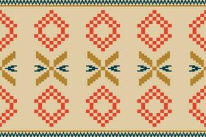 Traditional weaving inspired vector seamless.Color geometric ornament for textile for fabric design.Folk art batic cloth abstract colorful design.Background vector ornate elegant vintage style.