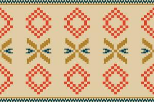 Traditional weaving inspired vector seamless.Color geometric ornament for textile for fabric design.Folk art batic cloth abstract colorful design.Background vector ornate elegant vintage style.