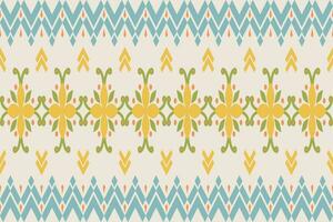 textil ikat étnico diseño de damasco frontera patrón.marco para mujer tela utilizar Mughal étnico resumen Clásico turco indio clásico textura. vector