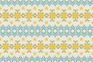 Ethnic traditional elegant ornamental multi colorful geometric pattern background design border textile print for texture,fabric,clothing,wrapping,carpet. vector